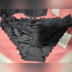 NWT- Black ruffle Swim Suit Bottoms